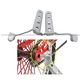 Set 2 roti ajutatoare pentru bicicleta, plastic, ax otel, 24 inch, negru/argintiu
