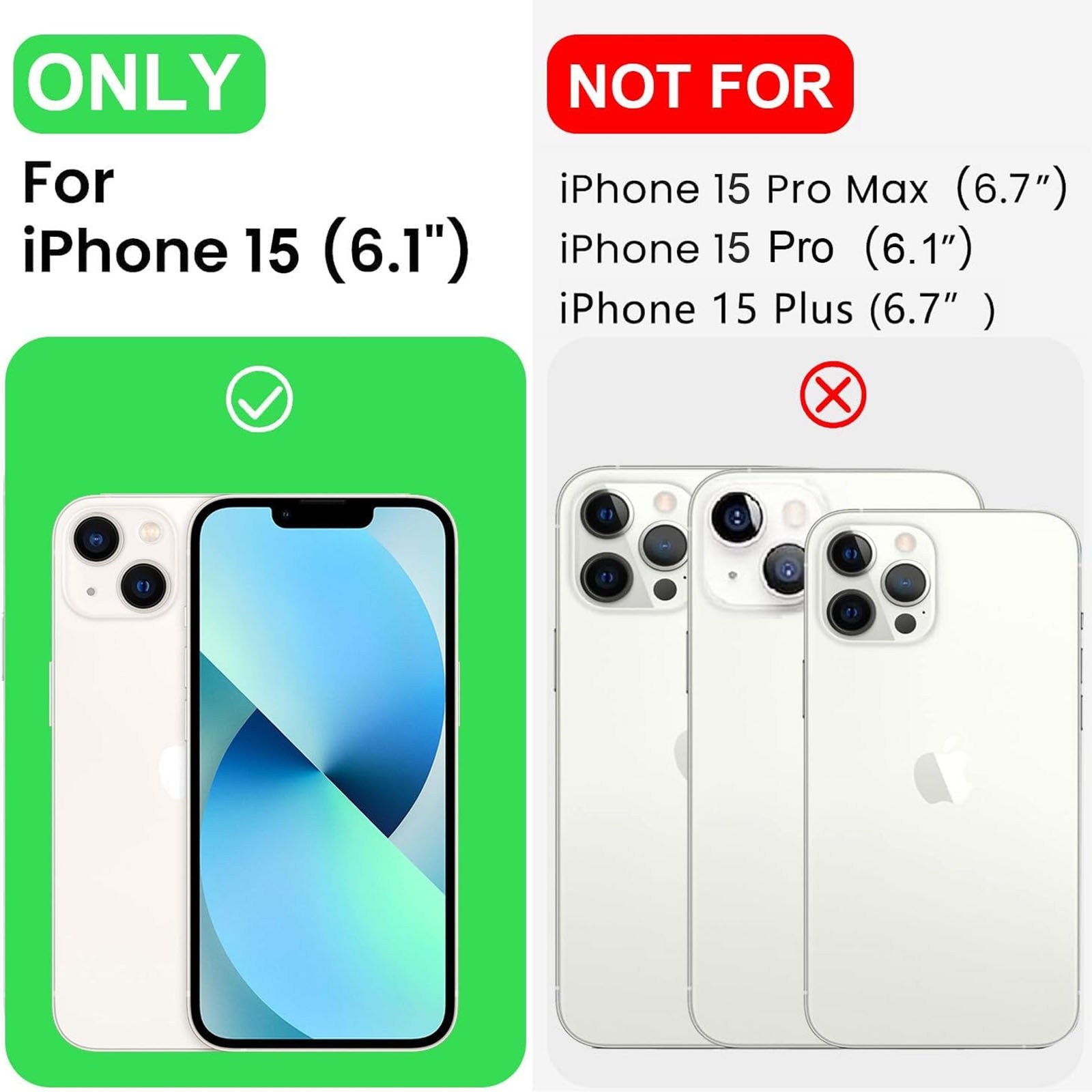 Husa telefon compatibila iPhone 15, Hggzeg, Husa protectie, Antizgarieturi si rezistent la socuri, Margini ridicate pentru protectia ecranului, Protectie Camera, Usor de instalat, TPU, Negru