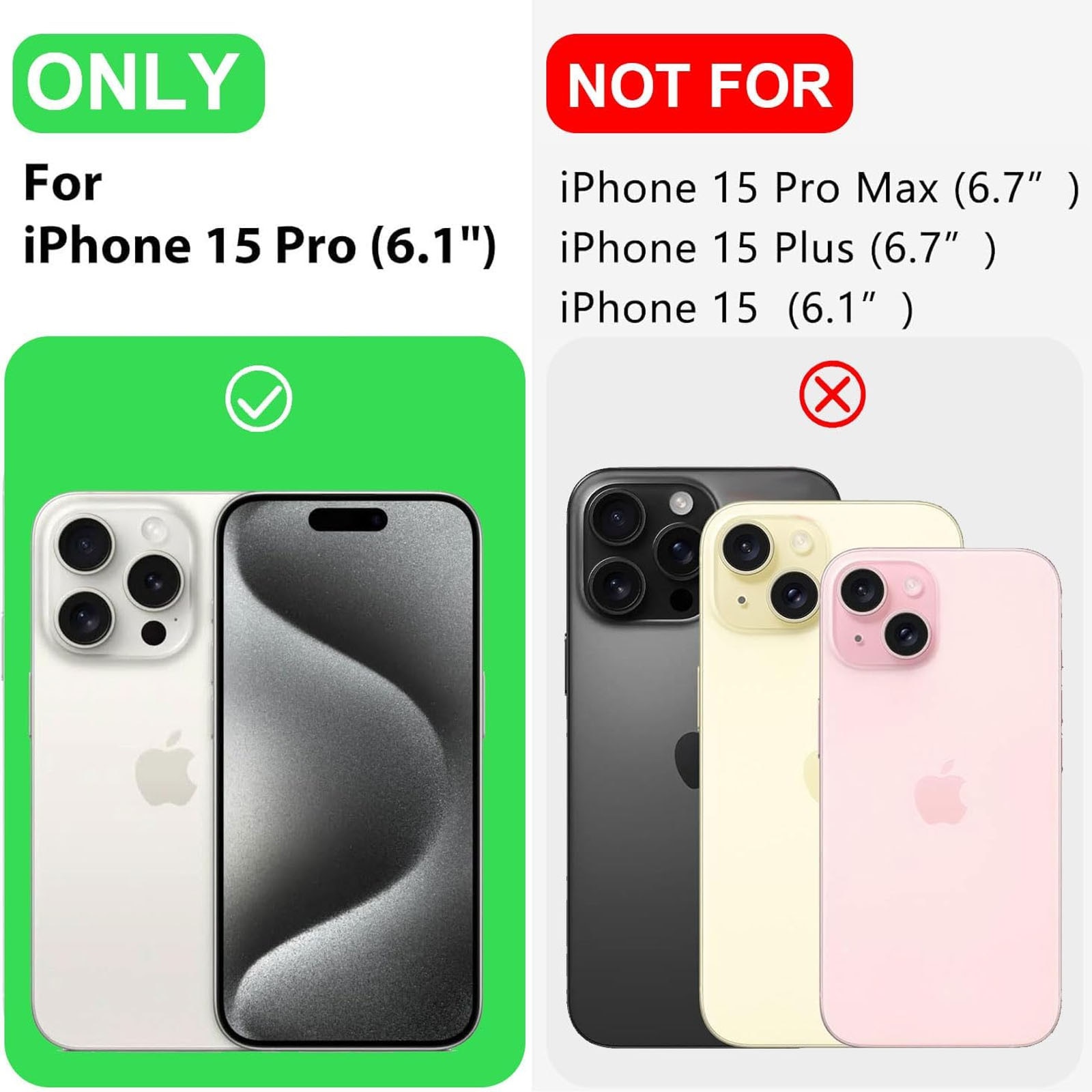 Husa telefon compatibila iPhone 15 Pro, Hggzeg, Husa protectie, Antizgarieturi si rezistent la socuri, Margini ridicate pentru protectia ecranului, Protectie Camera, Usor de instalat, TPU, Negru