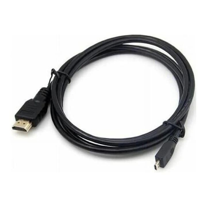 Micro HDMI кабел 1 м, HDMI адаптер женски-мъжки, съвместим със смартфон и цифров фотоапарат, многоцветен