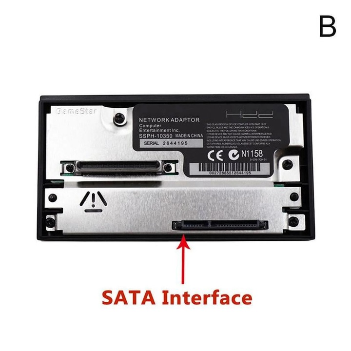 SATA IDE adapter PS2 Fat YANYXR konzolhoz, fekete, standard
