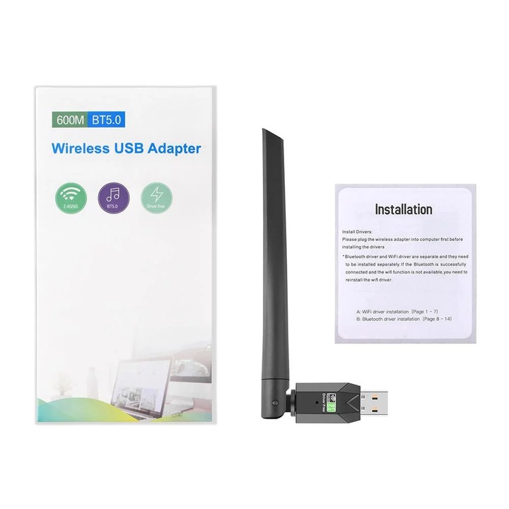 YANYXR vezeték nélküli hálózati kártya dual band 2.4/5GHz Bluetooth 5.0 15.5x8x1.7cm