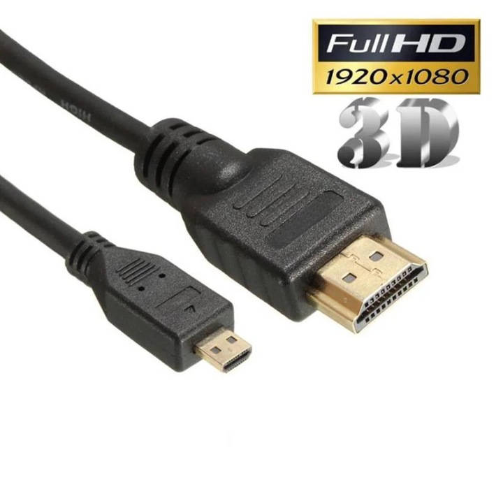 Адаптерен кабел Micro-HDMI към HDMI, 1 м, за телефони и таблети