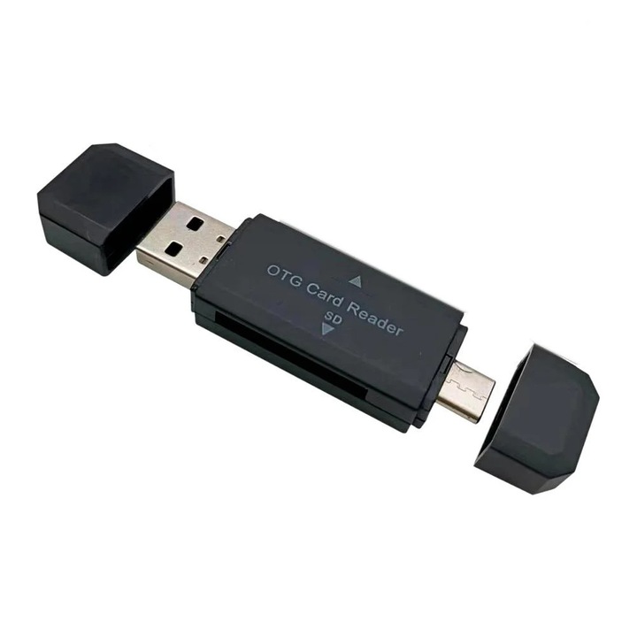 Четец за карти YANYXR USB 2.0 Type-C, двоен слот, компактен