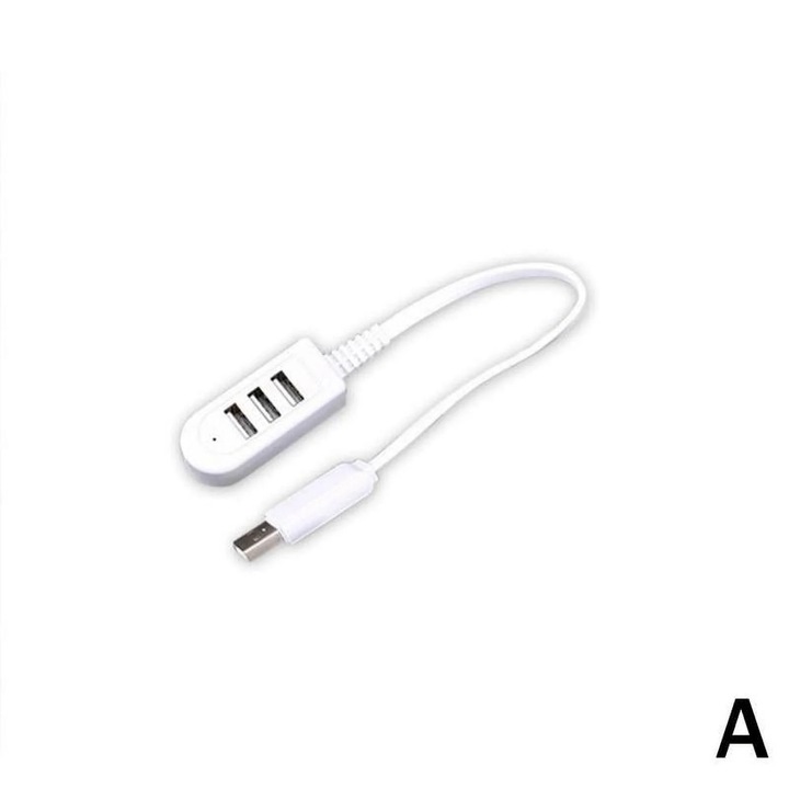YANYXR 3 portos USB hub, fehér, 30x1.2cm, kompakt