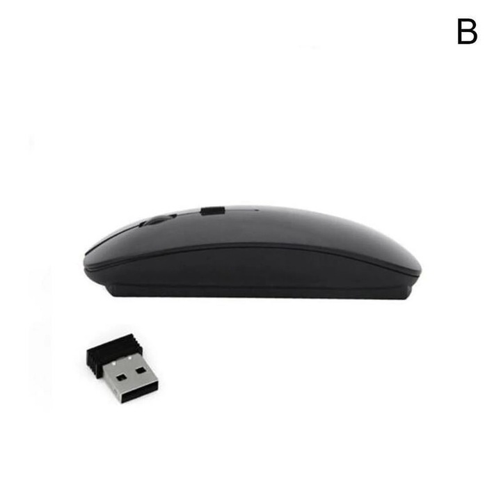 Mouse optic wireless YANYXR ultra-subtire negru 115x60x20mm