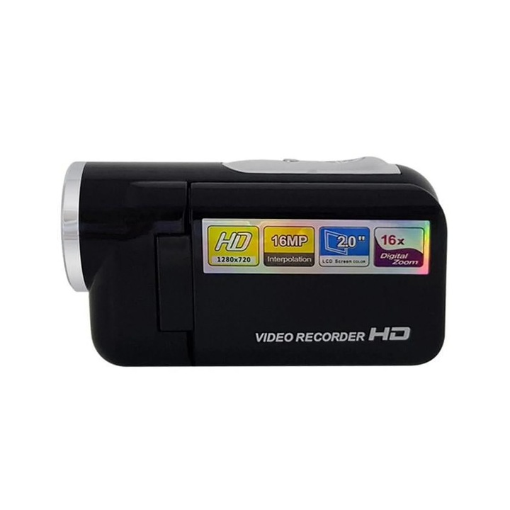 Camera digitala YANYXR 16MP 2inch ecran 4x zoom negru 9.46x5.71x4.05cm