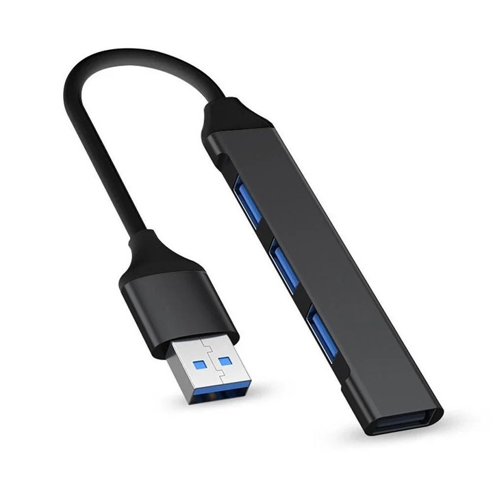 YANYXR USB elosztó 4 portos alumínium mini 1.7x20.6cm