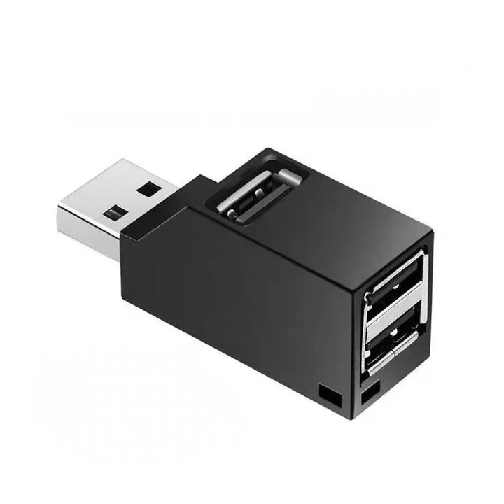 YANYXR többinterfészes hub, USB 3.0/2.0, fekete-fehér, 17.8g