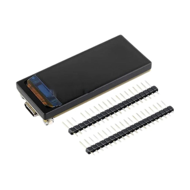 ESP32-S3 modul 1,91 hüvelykes AMOLED kijelzővel, 6 tengelyes érzékelővel, Micro SD kártyahellyel, USB Type-C csatlakozóval