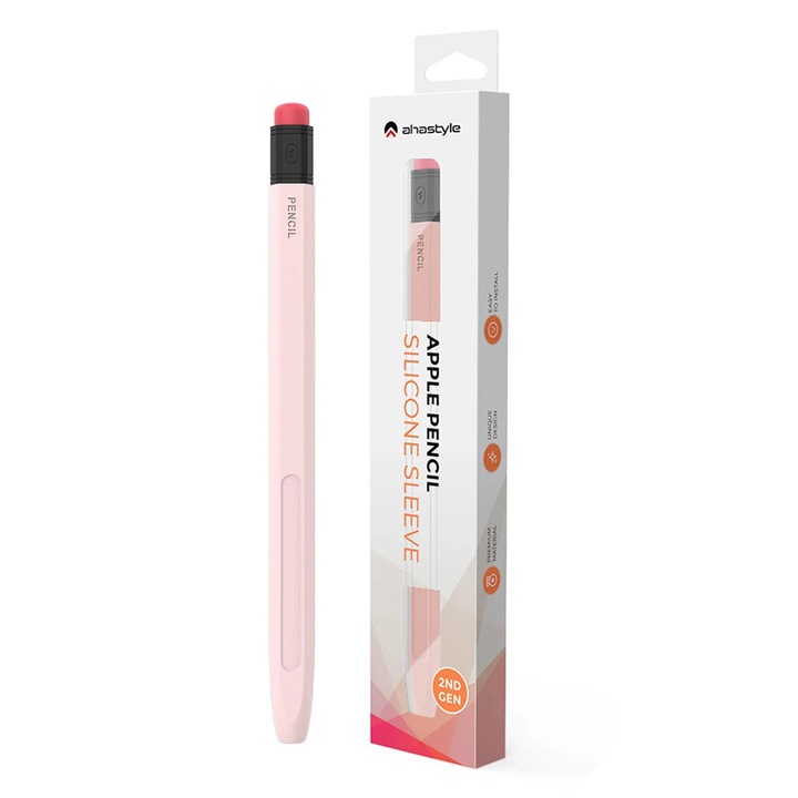Husa protectie YANYXR pentru Apple Pencil 2, silicon, vintage, negru