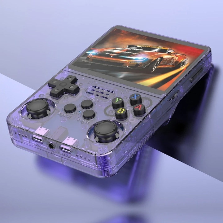 Consola Gaming portabila cu 15.000+ Jocuri Clasice, Arhatreya®, Ecran HD 3.5'', 64GB Stocare, Joystick-uri 3D, Multiplayer Wireless, Iesire Video/Audio, Design Compact si Performanta Maxima, Mov