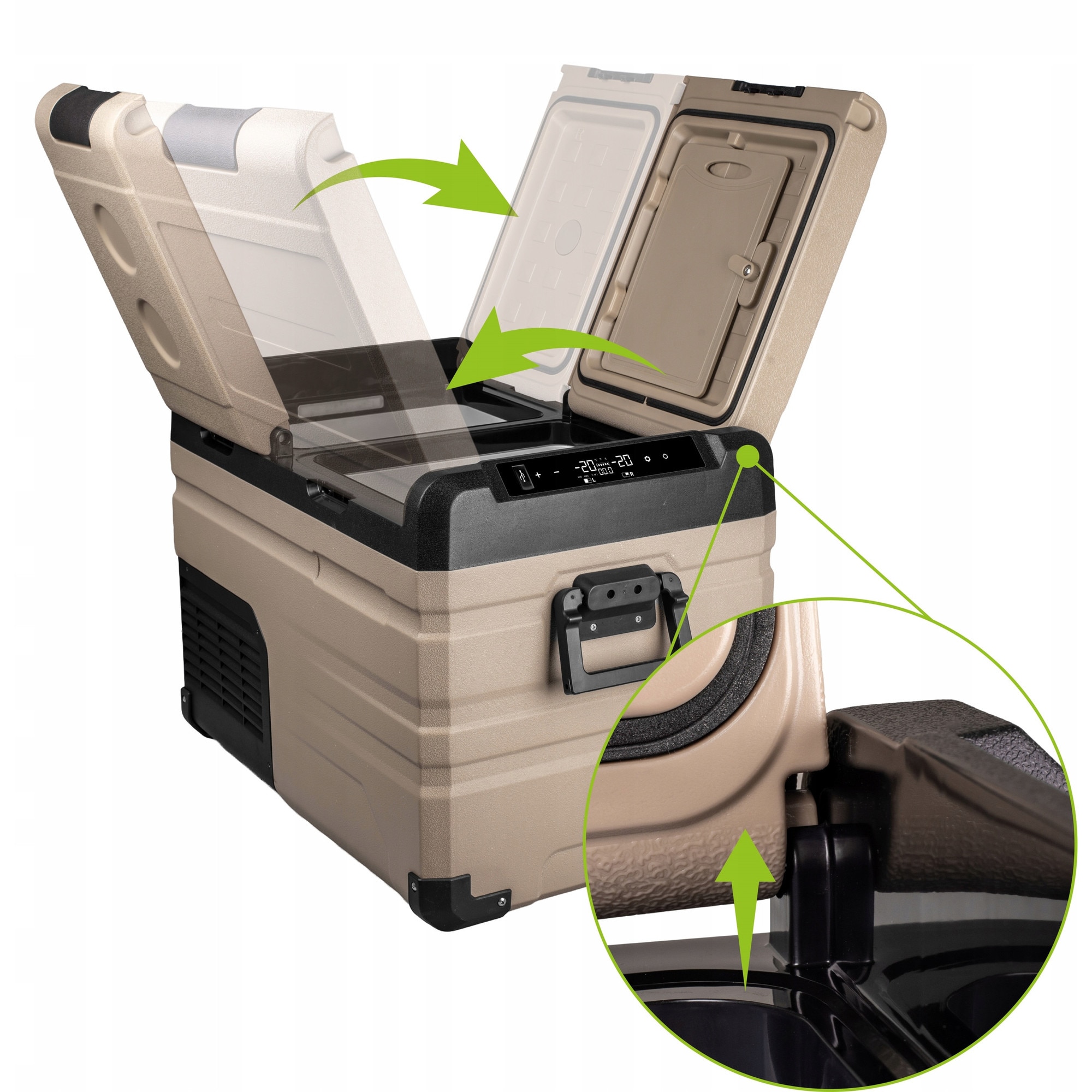 Frigider auto Vayox VA-E39 Expedition, 39L, 2 compartimente, -20C