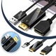 YANYXR HDMI-DisplayPort kábel 19cm 1.8m fekete 4K60Hz