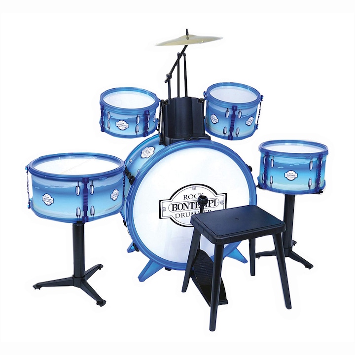 Комплект барабани Bontempi Rock Drummer, С триножник