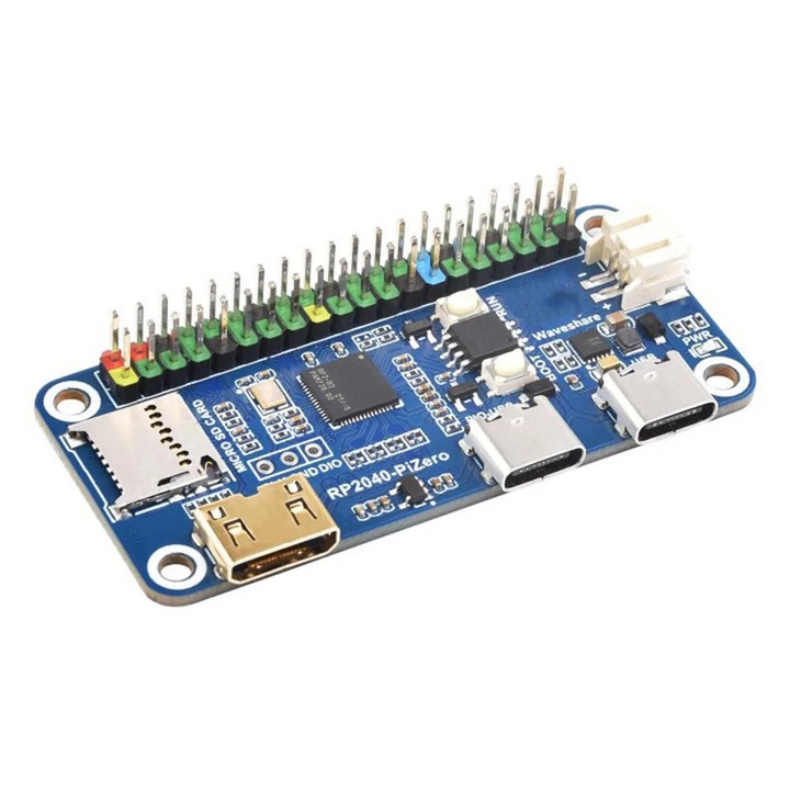 RP2040 fejlesztőkártya, kétmagos ARM Cortex, 264KB SRAM, 16MB Flash, DVI interfész, USB támogatás, Micro SD kártyahellyel