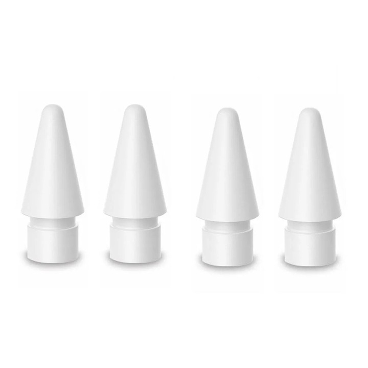 Varfuri de schimb YANYXR pentru Apple Pencil 1 si 2, alb si negru, 8mm, set 4 bucati