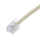 Telefon adapter elosztó RJ11 6P4C 1 az 2-höz, fekete, 16cm