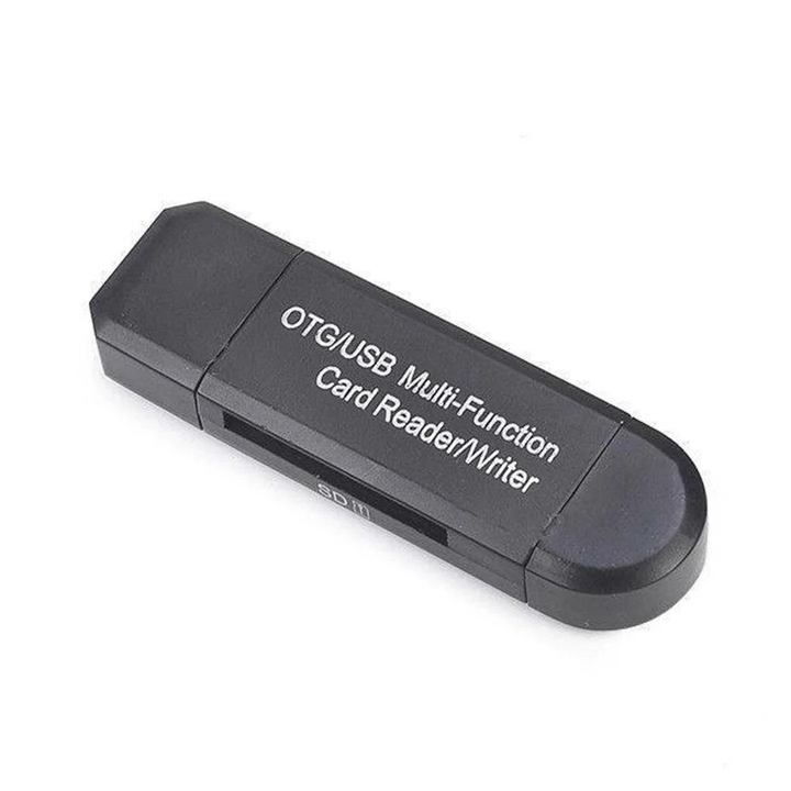 Четец за карти Micro USB YANYXR, черен, 6.3x1.9x0.9см