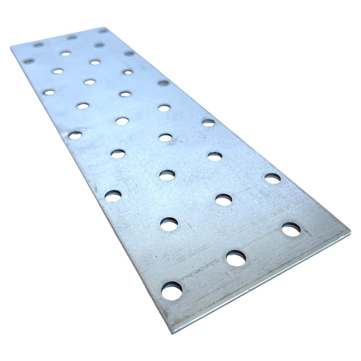 Placa Perforata, Pp10, Material: Otel Zincat, Constructie Perforata Pentru Montaj Usor, Protectie Anticoroziva, Certificat Ce – Conformitate Cu Normele De Siguranta, 200 mm x 60 mm x 2 mm
