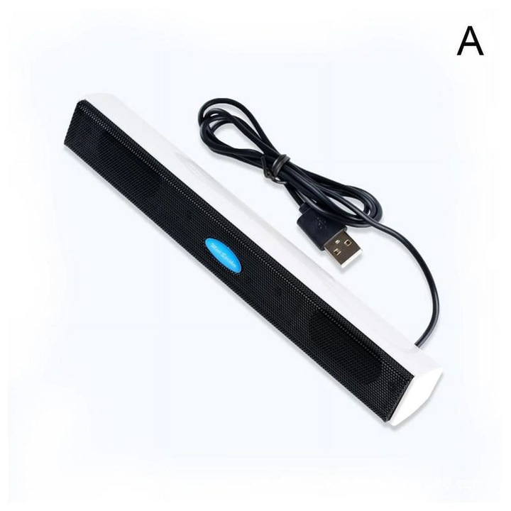 YANYXR mini USB hordozható multimédia hangszóró, fekete, 200x28x27mm