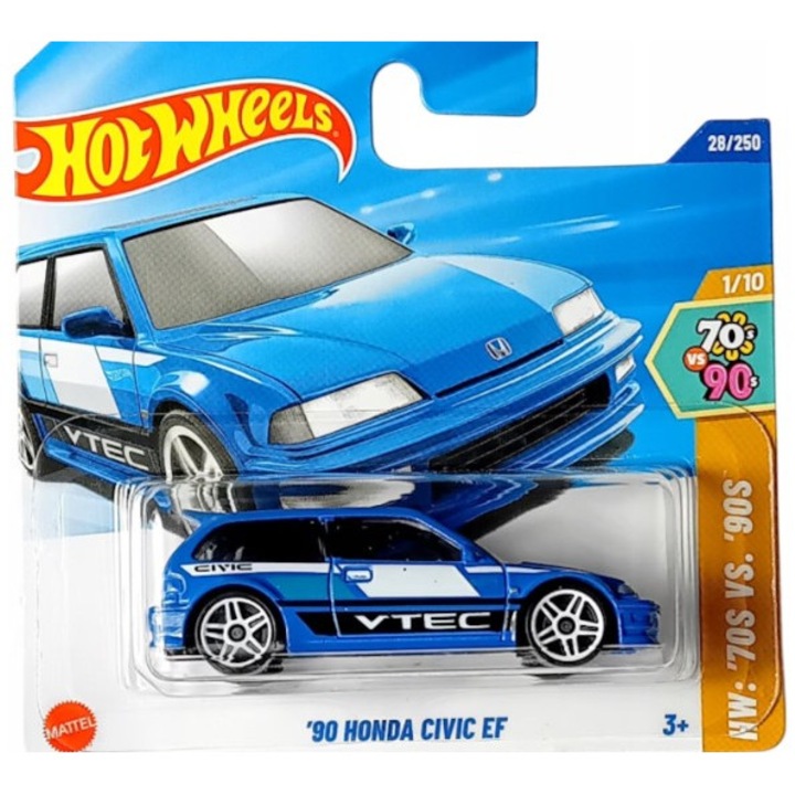 Masinuta Metalica Hot Wheels, '90 Honda Civic EF, 2025, 1:64