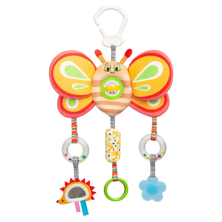 Carucior jucarie copii, SENSILLO, Lant carucior, Carucior jucarie masina, Fluture