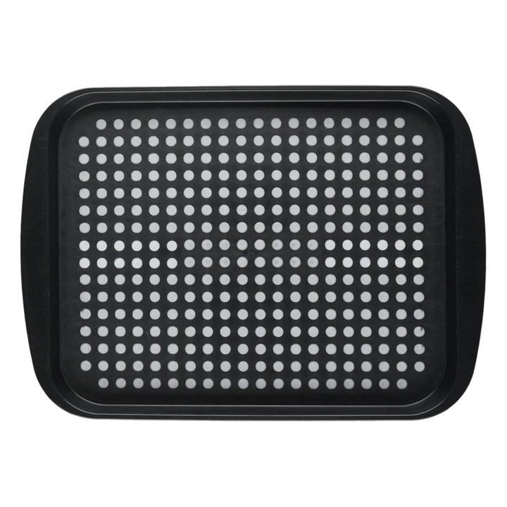 Tava de Servit Neagra Buline Antiderapanta 44x32x3cm