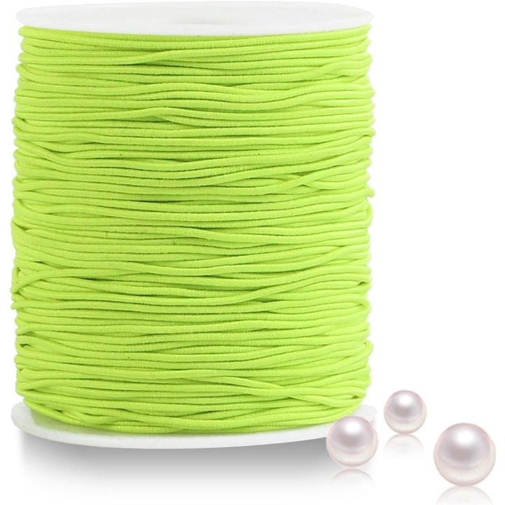 Snur elastic de 1 mm, galben, pentru bratari, 100M