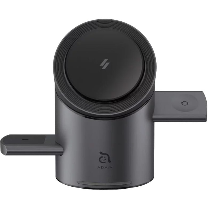 Incarcator Wireless Adam Elements Mag Tube Qi2 3in1 15W pentru magnet, gri