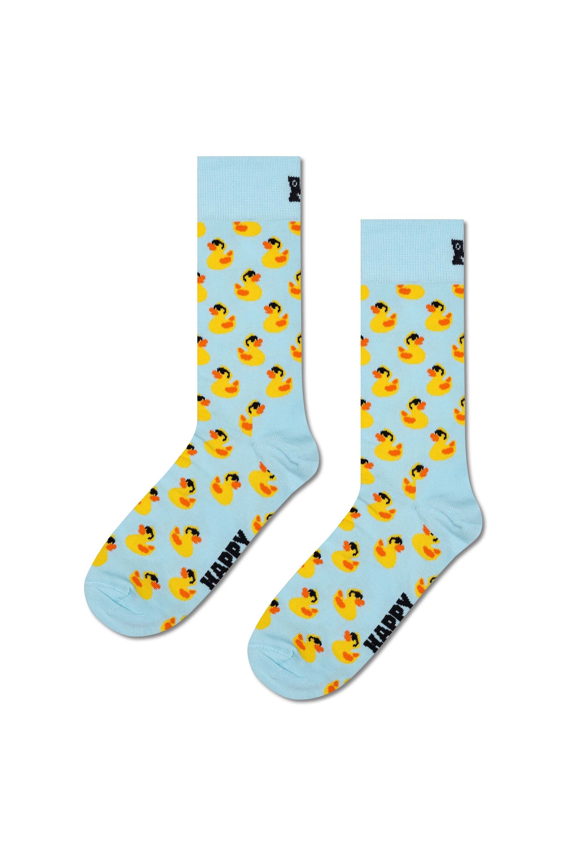 Happy Socks, Set de sosete lungi unisex - 3 perechi, Galben, Roz