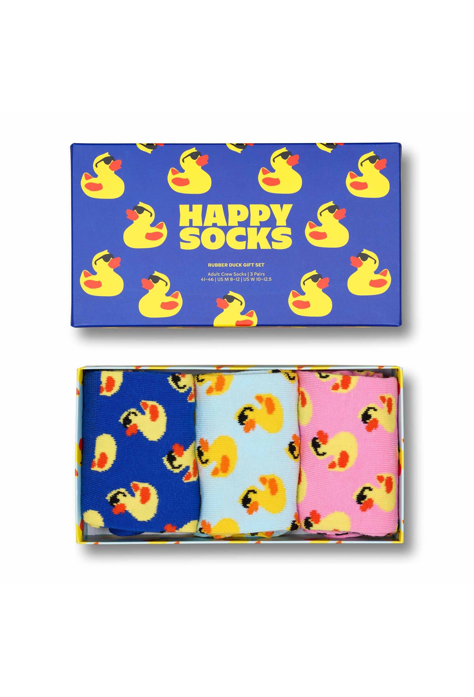 ❤️HAPPY FOR YOU❤️ 3セット Happy Socks, Set de sosete lungi unisex - 3 perechi, Galben, Roz