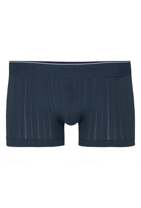 CALIDA, Boxeri din amestec de bumbac cu model uni, Albastru inchis