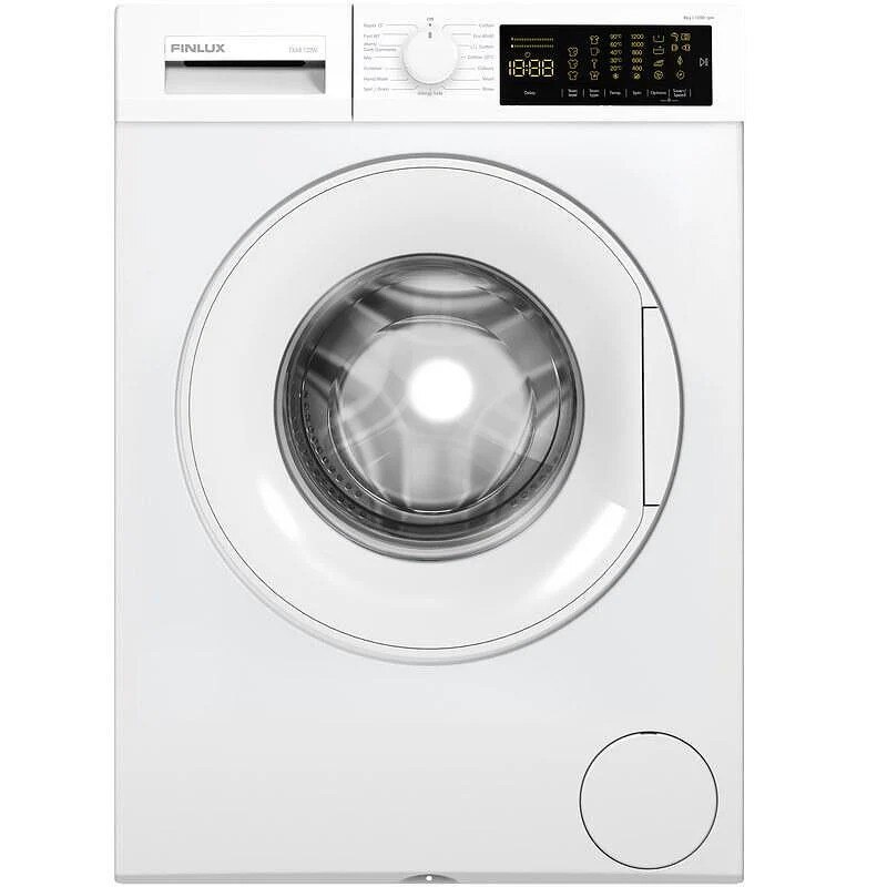Masina de spalat rufe Finlux FXA8 120W, Spalare rapida, Program antialergeni, 1200 rpm, 8 kg, Clasa D, Alba