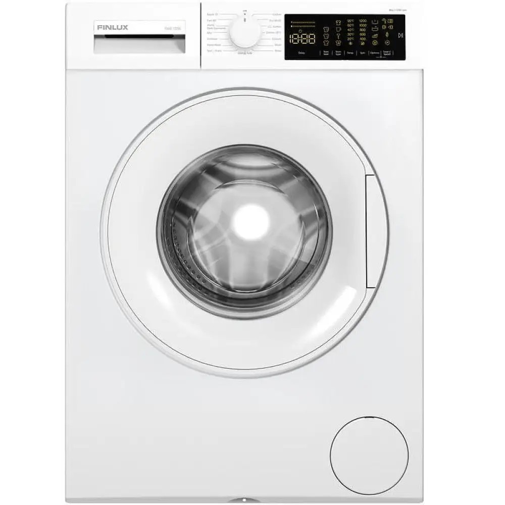 Masina de spalat rufe Finlux FXA8 120W, Spalare rapida, Program antialergeni, 1200 rpm, 8 kg, Clasa D, Alba