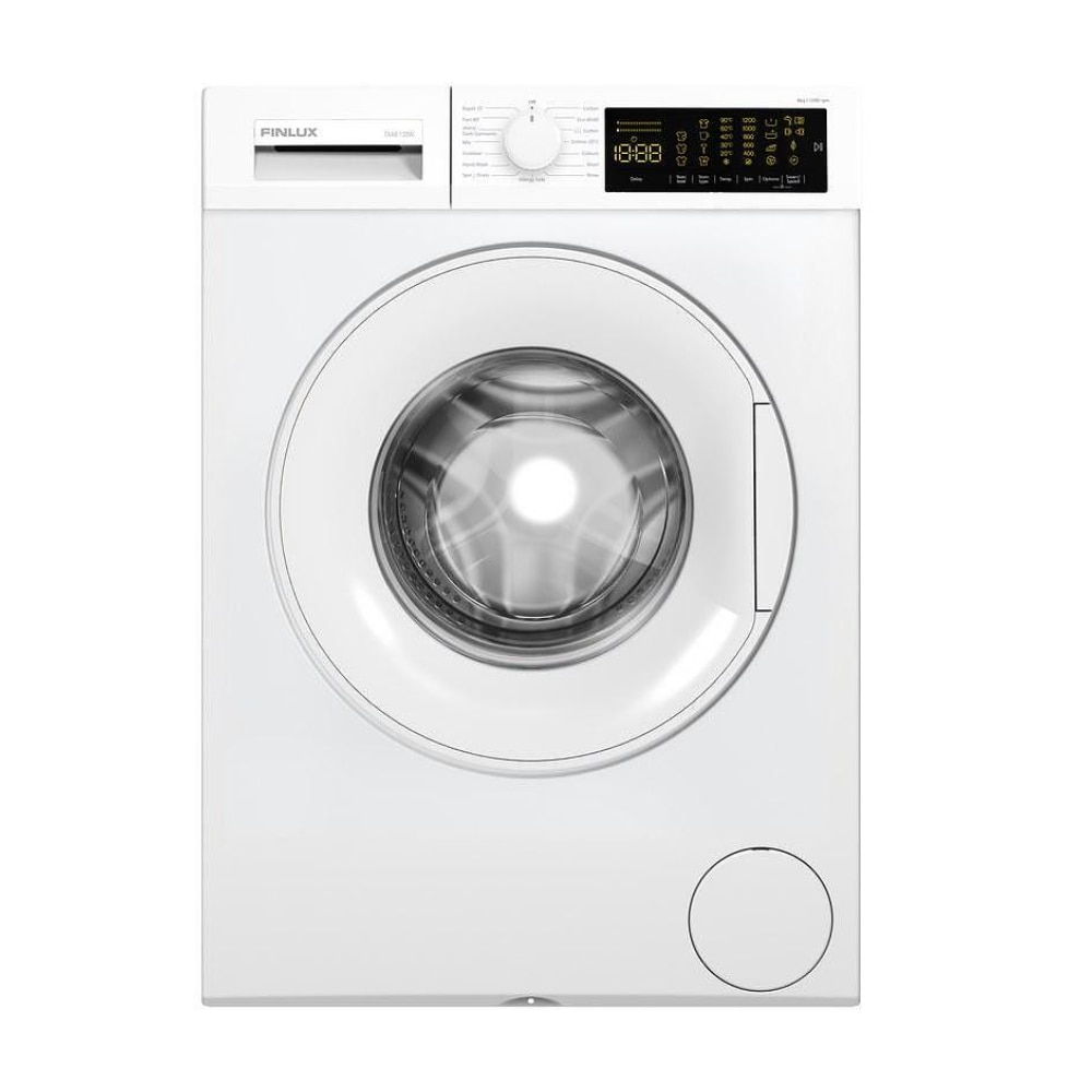 Masina de spalat rufe Finlux FXA8 120W, Spalare rapida, Program antialergeni, 1200 rpm, 8 kg, Clasa D, Alba