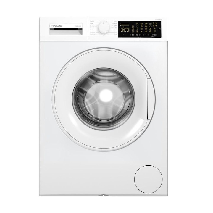 Пералня Finlux FXA8 120W, Бързо пране, Антиалергенна програма, 1200 об./мин., 8 кг, Клас D, Бяла