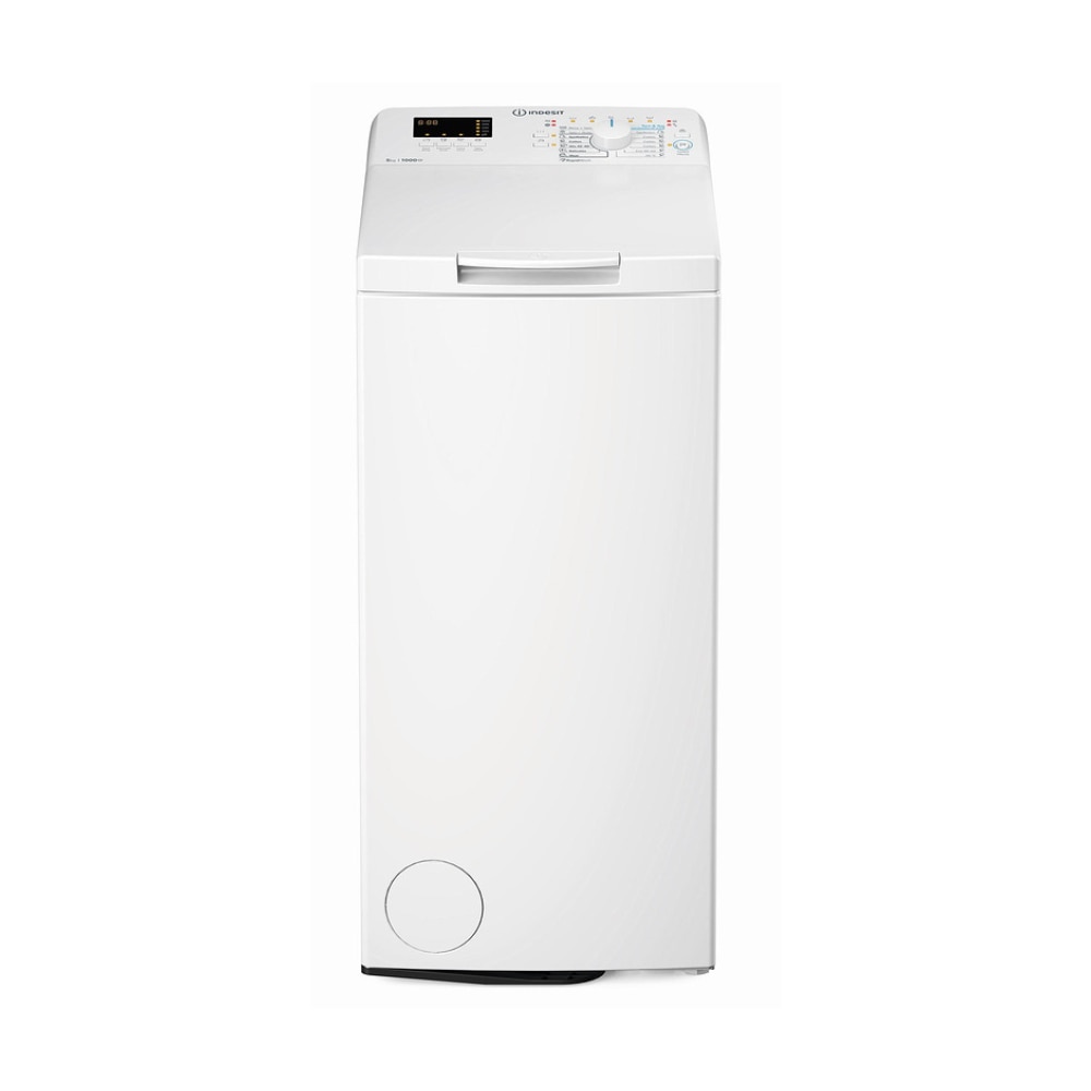 Masina de spalat rufe cu incarcare verticala Indesit BTW S50400 EU/N, Turn&Go, Energy Saver, 1000 rpm, 5 kg, Clasa C, Alba