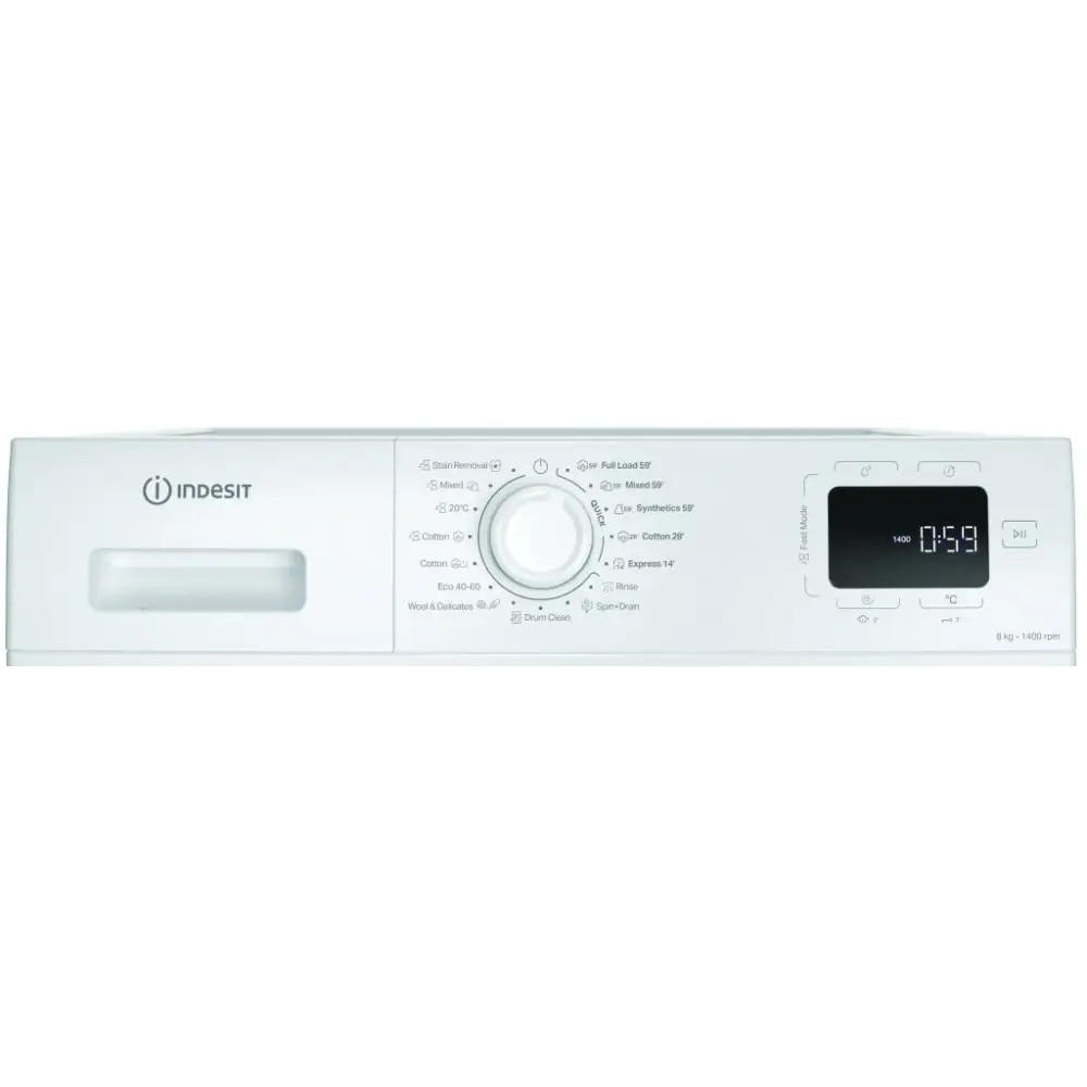 Masina de spalat rufe Indesit IM 864 MY TIME EE, Steam, 5 programe rapide, 8 kg, 1400 rpm, Clasa A, Alba