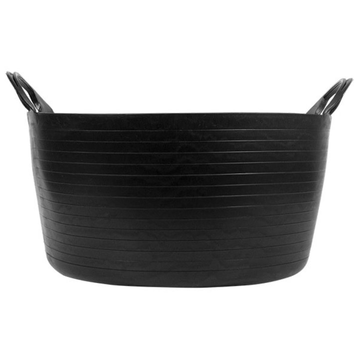 Galeata din plastic neagra de 30 litri cu manere intarite, Bellota, BKT30BP