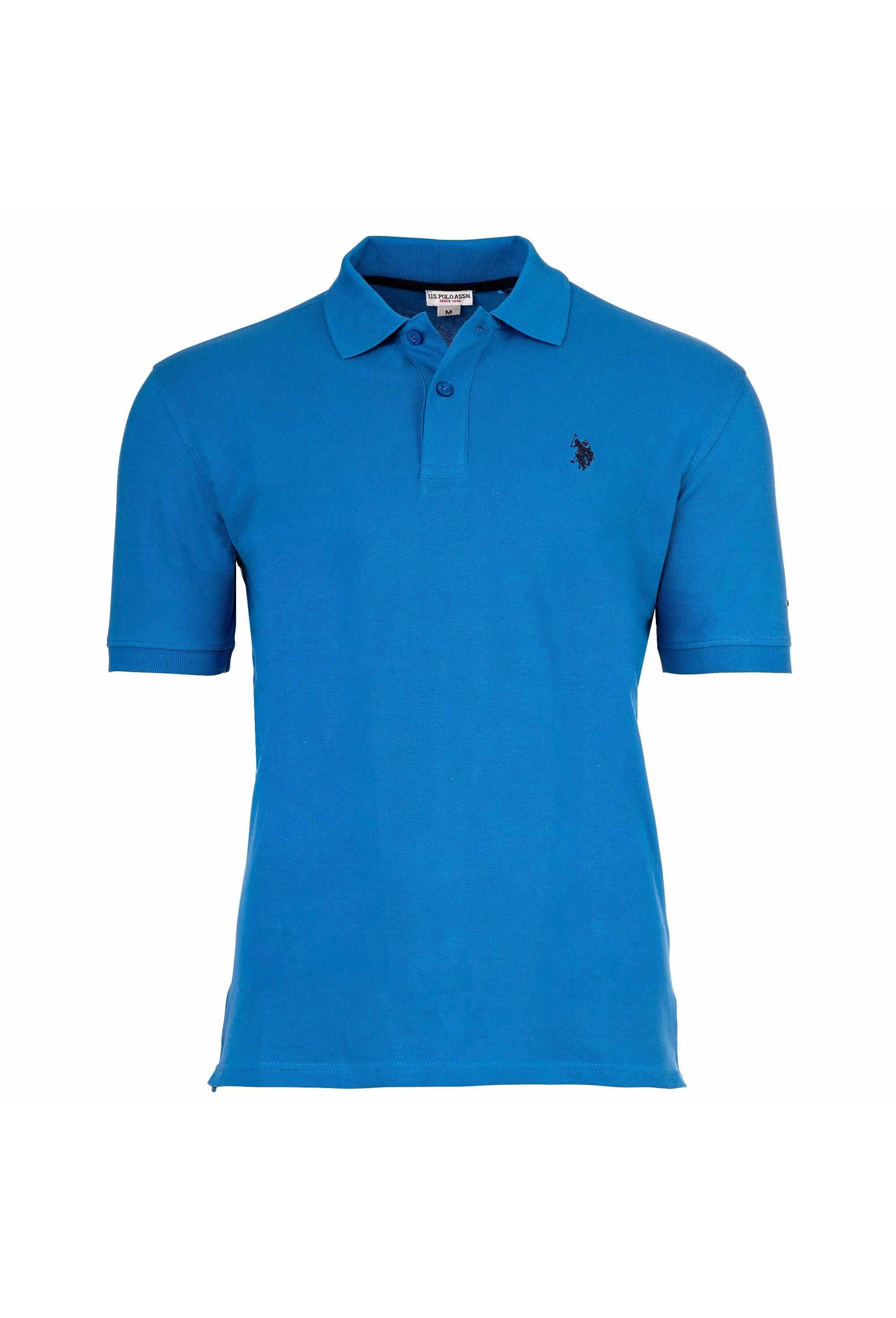 U.S. Polo Assn., Tricou polo cu broderie logo, Albastru, M