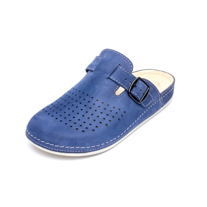 Мъжки кожени обувки Tellus 05-12, Бежови, Син