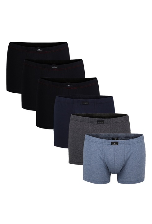 GOTZBURG Götzburg, Set de boxeri din amestec de bumbac -6 perechi, Negru/Gri/Albastru