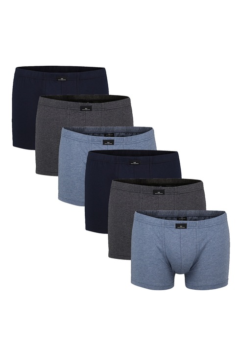 GOTZBURG Götzburg, Set de boxeri din amestec de bumbac -6 perechi, Gri/Albastru