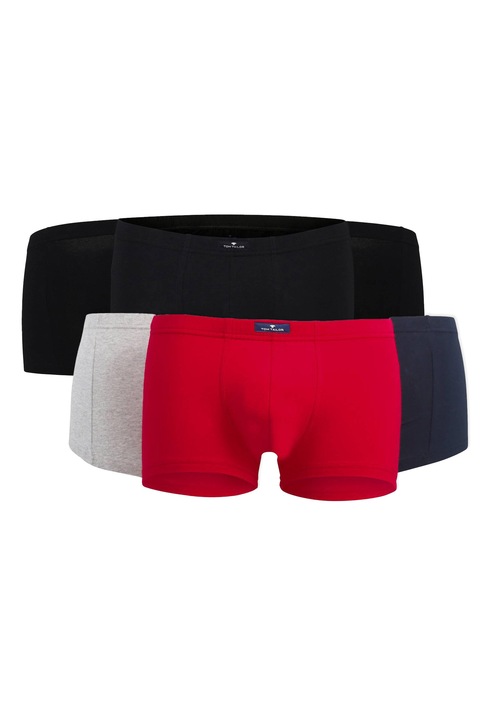 Tom Tailor, Set de boxeri uni - 6 perechi, Rosu/Negru/Gri/Bleumarin
