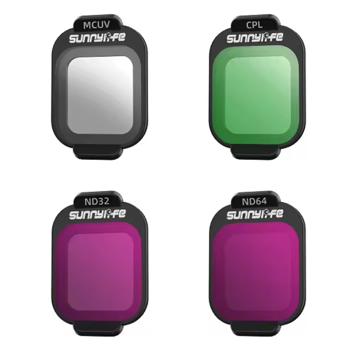 Set filtre CPL, MCUV, ND32, ND64 pentru DJI FLIP, SunnyLife, 4 bucati