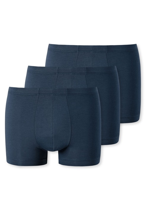 Uncover by Schiesser, Set de boxeri din amestec de bumbac - 3 perechi, Albastru inchis