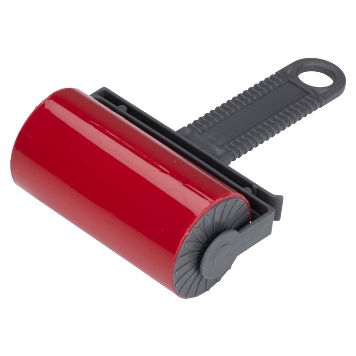 Rola pentru scame si par, din silicon, lavabila, Dirt Devil, 12x7x18cm, rosu/negru