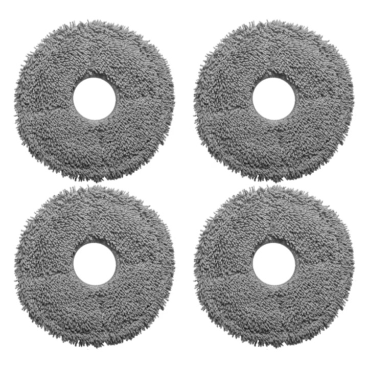 Комплект от 4 кърпи, съвместими с Xiaomi S10+, X10+, Dreame L10S Ultra, L10 Prime, L20, Aisdelu, сиво