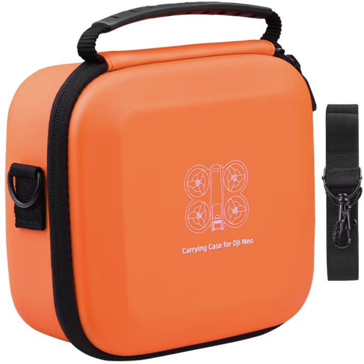 Carcasa transport, BRDRC, pentru drona DJI Neo, portocaliu, 16x9x18cm, impermeabil